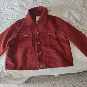 (Size XL) Avec Les Filles Jacket Coat Burnt Orange Rust Color.